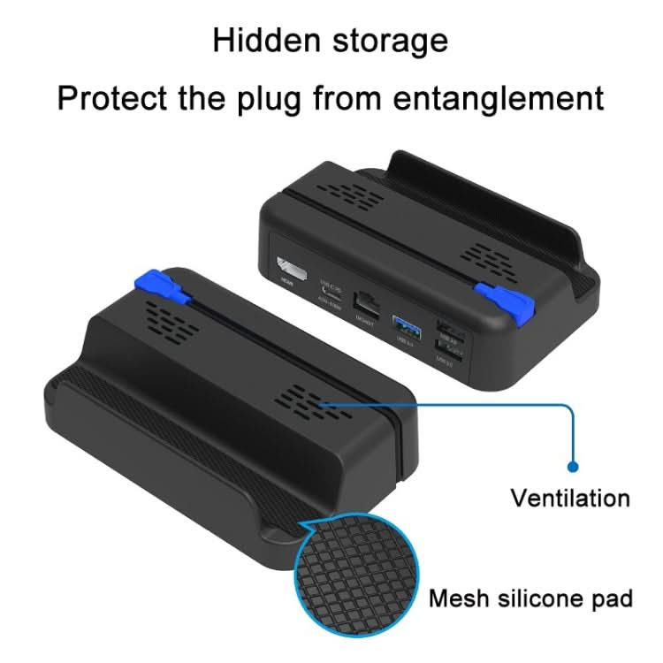 PGTECH For Steam Deck Game Console Base Support Data Transmission With Network Port Reluova