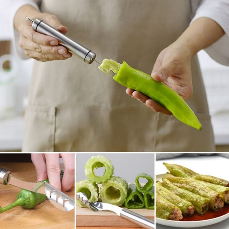 10 PCS Stainless Steel Pepper Seed Decator Fruit Kernel Knife - Reluova 