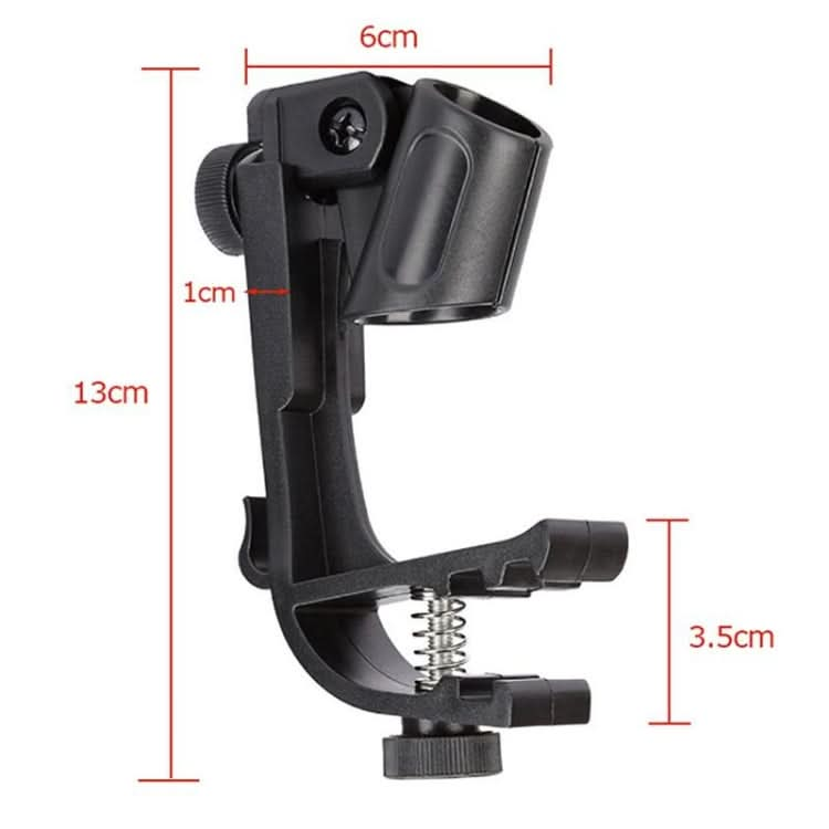 2 PCS  Adjustable Clip On Drum Rim Shock Mount Microphone Mic Clamp Holder-Reluova