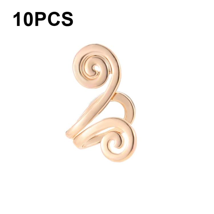 10 PCS Simple Finger Pressing Metal Ear Clip - Reluova 