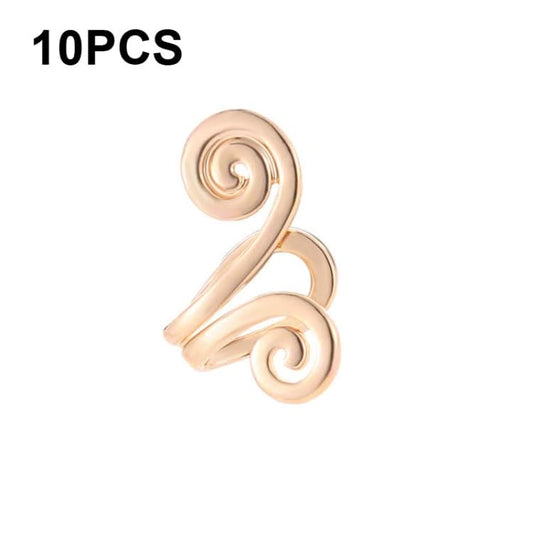 10 PCS Simple Finger Pressing Metal Ear Clip