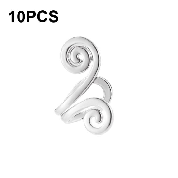 10 PCS Simple Finger Pressing Metal Ear Clip - Reluova 