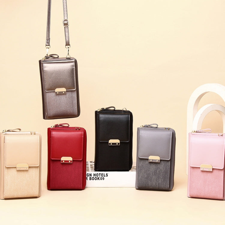 Women Shoulder Crossbody Bag Lock Small Square Bag Cell Phone Bag My Store