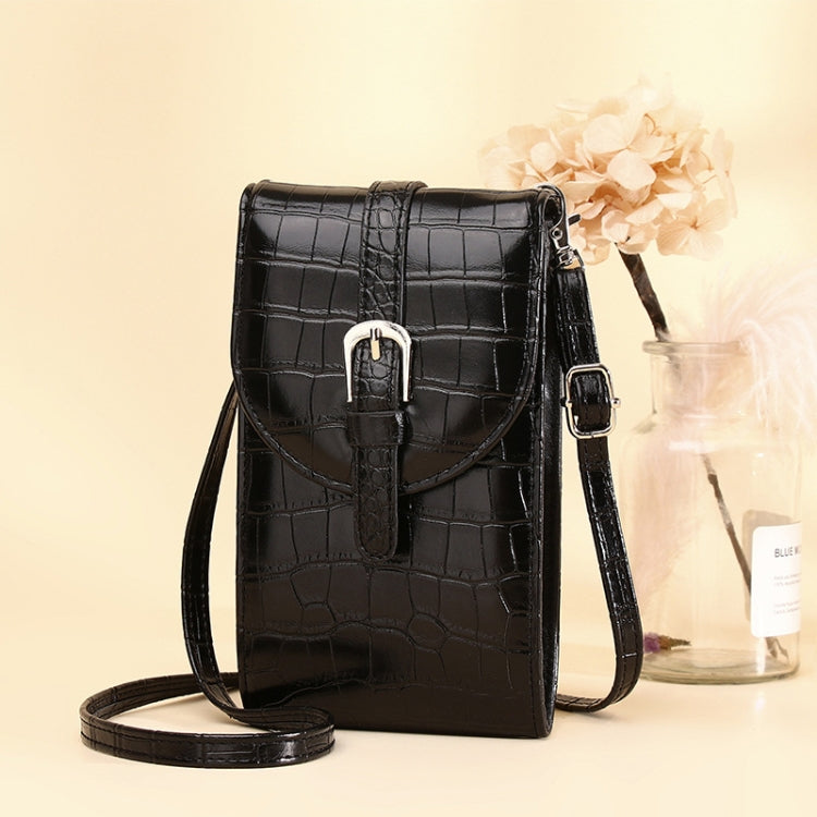 Cross-slung Woman Bag Buckle Shoulder Bag Crocodile Print Phone Bag My Store