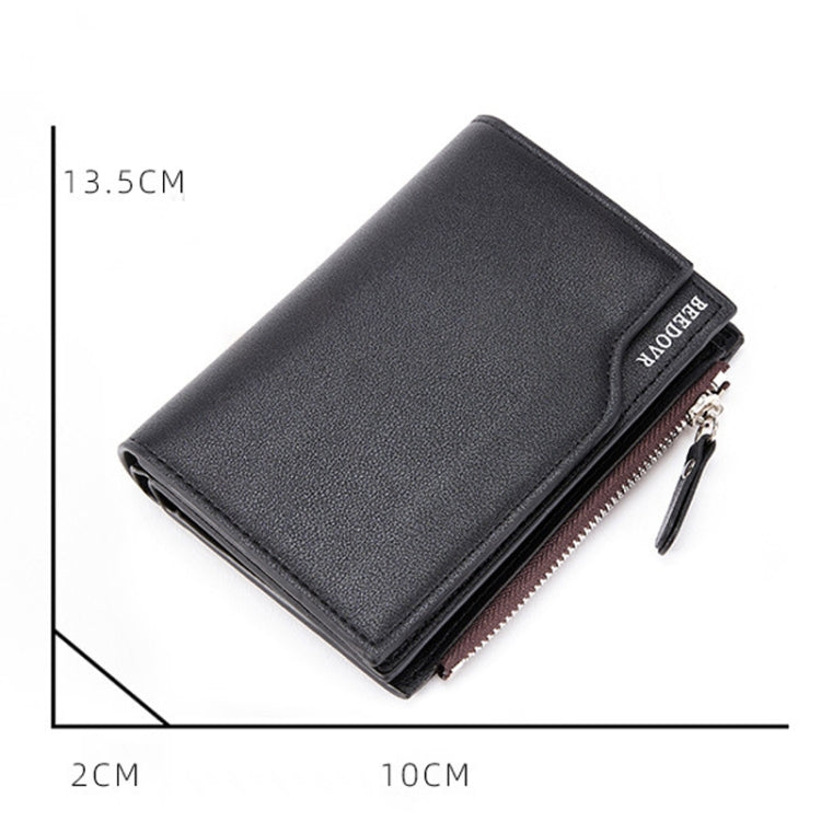 BEEDOVR 9902 Men Short Wallet Multi-card Zipper ID Bag My Store