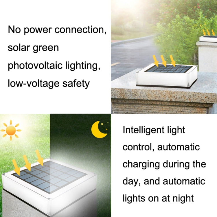 TS-S5306 Outdoor Solar Column Head Lamp IP68 Waterproof Lawn Yard Light, Style: