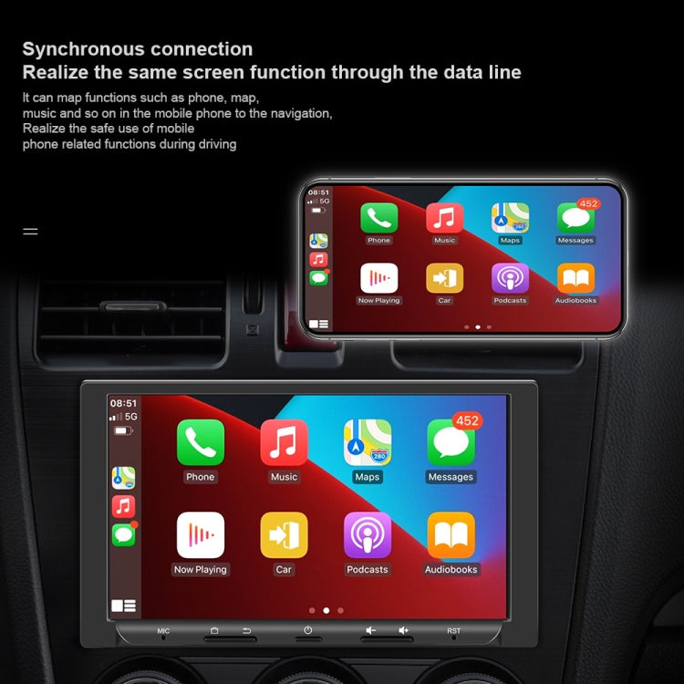 7 Inch Carplay GPS Navigation Reverse Integrated Machine, Style:-Reluova