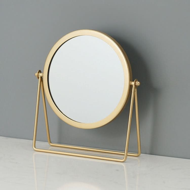 Desktop Makeup Mirror Simple Portable Mirror Rotating Dressing Mirror,Style: Reluova