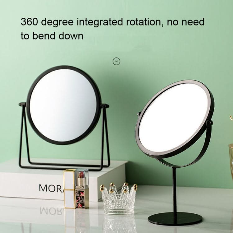 Desktop Makeup Mirror Simple Portable Mirror Rotating Dressing Mirror,Style: Reluova