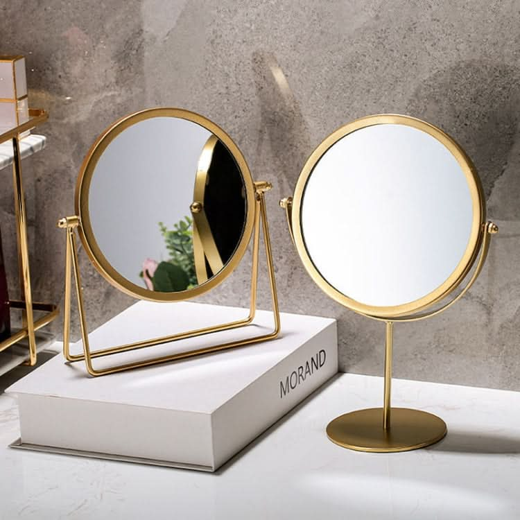 Desktop Makeup Mirror Simple Portable Mirror Rotating Dressing Mirror,Style: Reluova