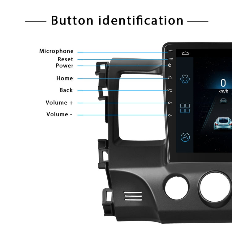 For Honda Civic 10.1 Inch Android WiFi Navigation Machine, Style: