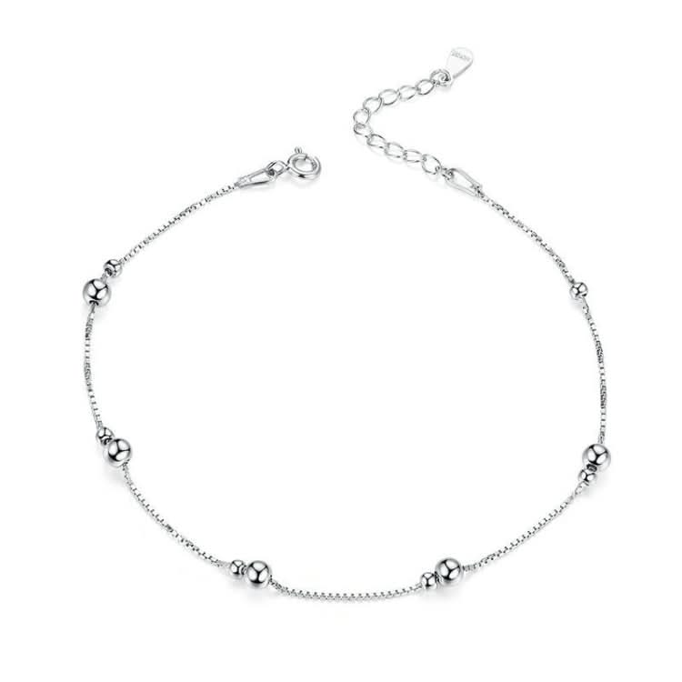 SCT005 S925 Silver Anklet White Gold Plated Anklet Reluova