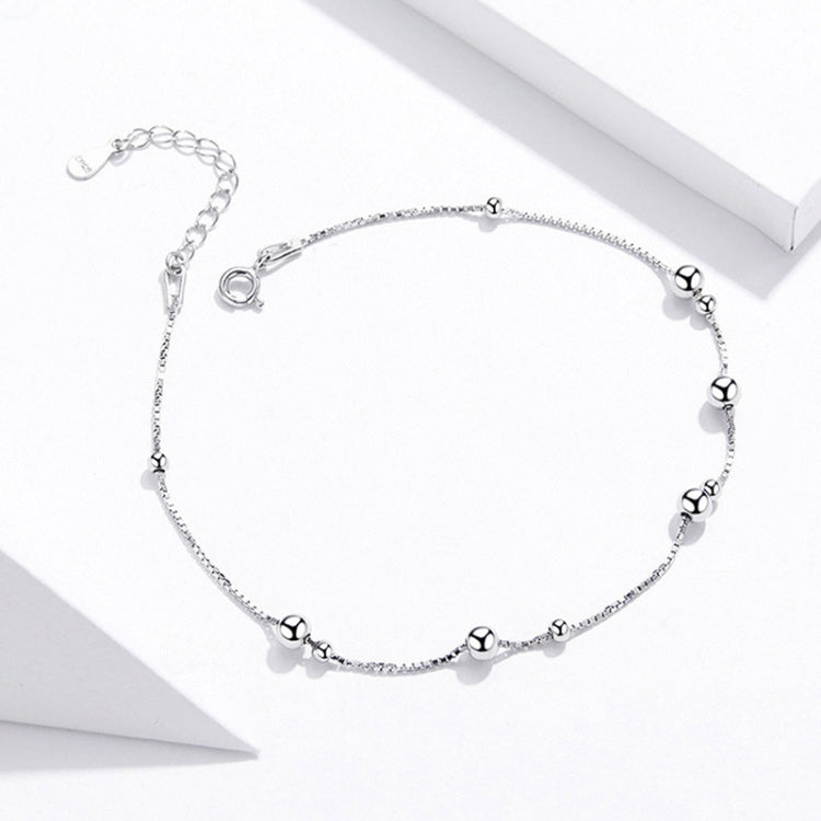 SCT005 S925 Silver Anklet White Gold Plated Anklet