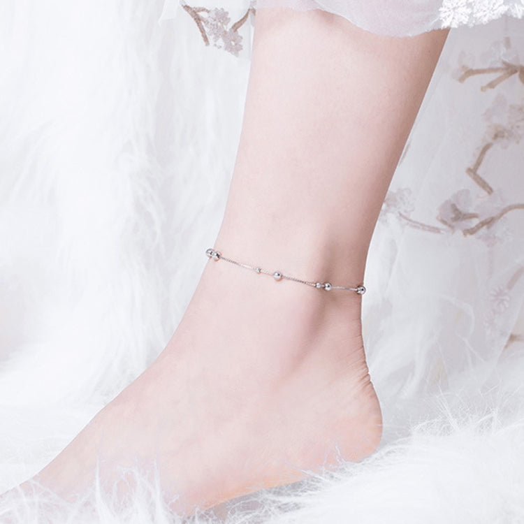 SCT005 S925 Silver Anklet White Gold Plated Anklet Reluova