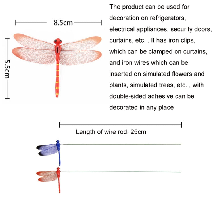 Simulation Plug Rod Magnetic Dragonfly Home Wall Garden Decoration My Store