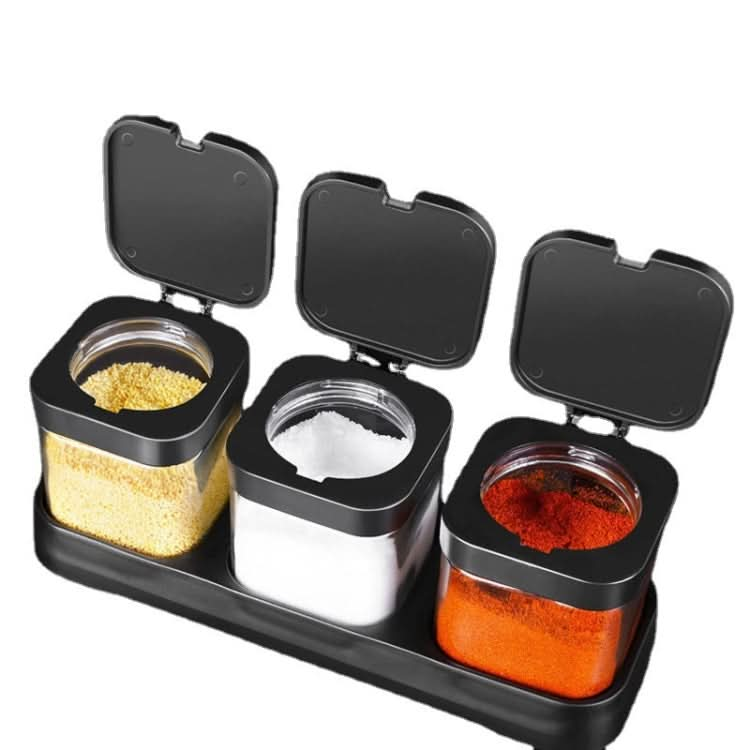 Lead-free Glass Spice Box Set Home Kitchen Storage Box With Lid Reluova