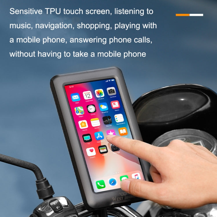 WEST BIKING Mountain Bicycle Riding Shock-proof Fixed Mobile Phone Bracket, Style: