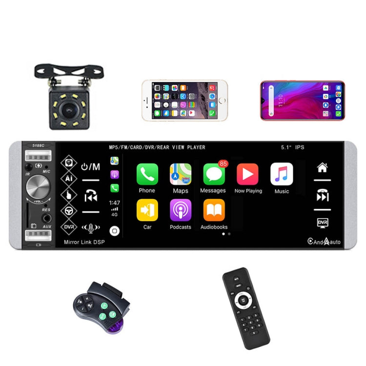 A2905 5.1 inch IPS Capacitive Screen Single Butt Carplay Player, Style: