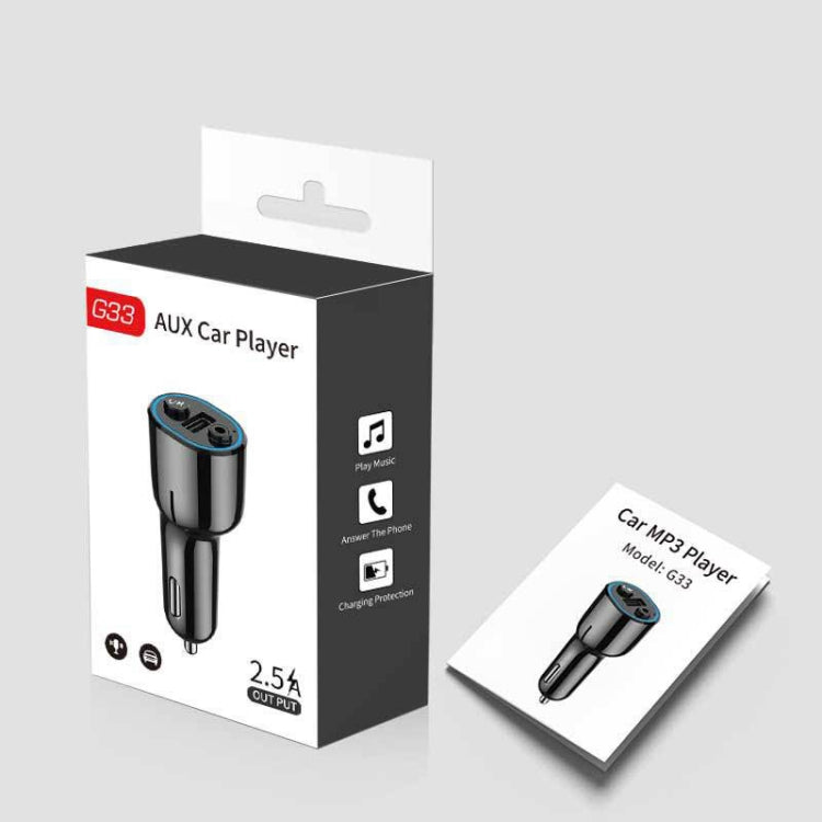 G33 Car Bluetooth Hands-free Audio Receiver 2.5A USB Car Charger ÎҵÄÉ̵ê