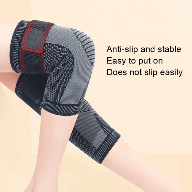 1 Pair Strap Compression Knee Pads Anti-Cold and Anti-Slip Pads, Style: