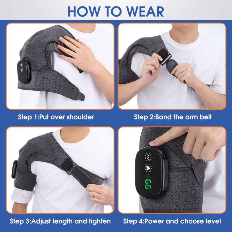 Electric Heating Shoulder Pads Massager Joint Brace Vibration Massage Reluova