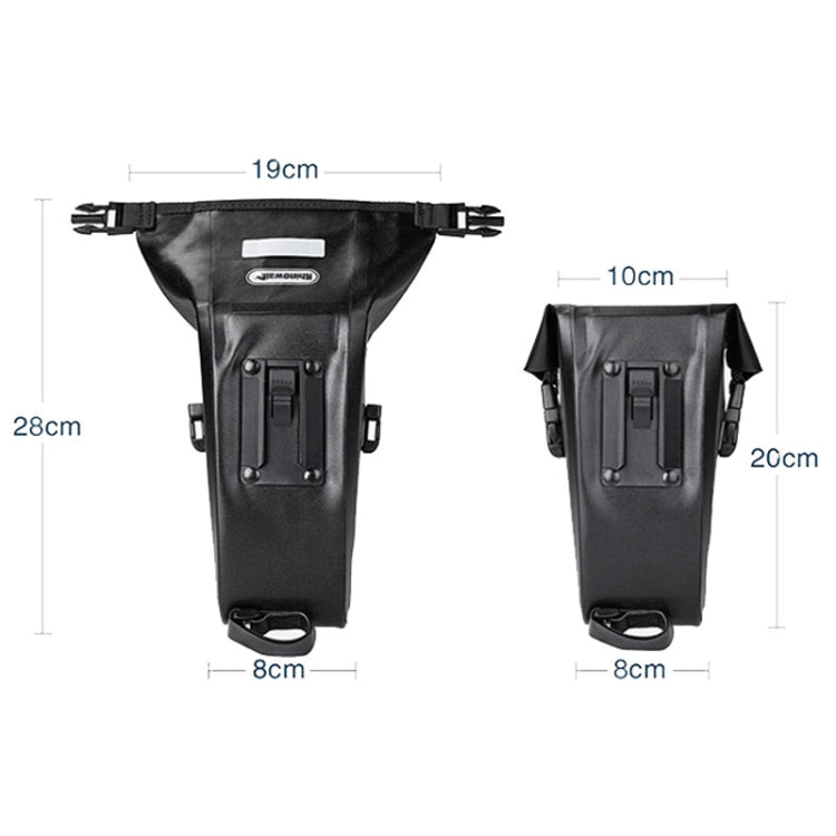 Rhinowalk X20516 1.2L Three-dimensional Tool-free Installation Waterproof Bicycle Tail Bag