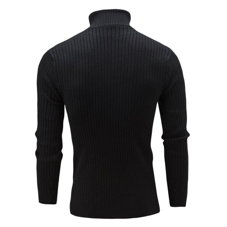 High-Collar Long-Sleeved Men Sweater Casual Thread Knit Clothes, Series 1 Reluova