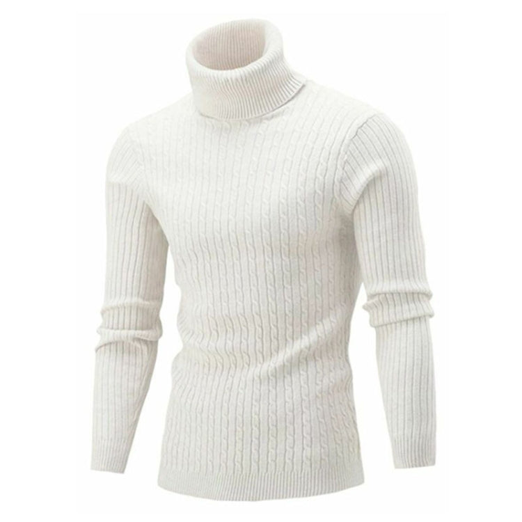 High-Collar Long-Sleeved Men Sweater Casual Thread Knit Clothes, Series 2