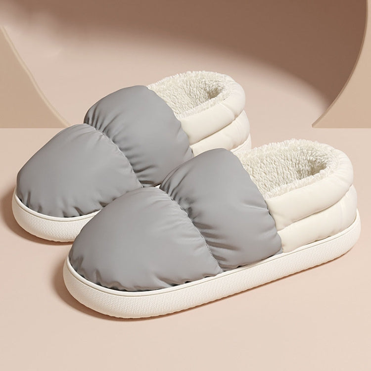 Winter Home Waterproof Thick-soled Cotton Shoes Plush Warm Cotton Slippers