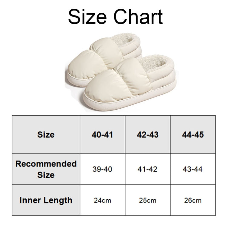 Winter Home Waterproof Thick-soled Cotton Shoes Plush Warm Cotton Slippers Reluova