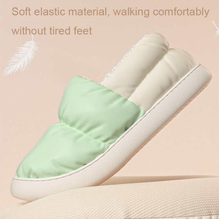 Winter Home Waterproof Thick-soled Cotton Shoes Plush Warm Cotton Slippers