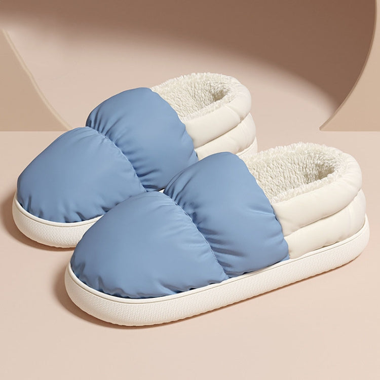 Winter Home Waterproof Thick-soled Cotton Shoes Plush Warm Cotton Slippers Reluova