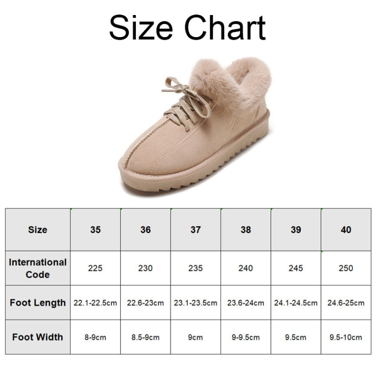 C12 Autumn and Winter Plush Warm Lace-up Snow Boots Casual Cotton Shoes