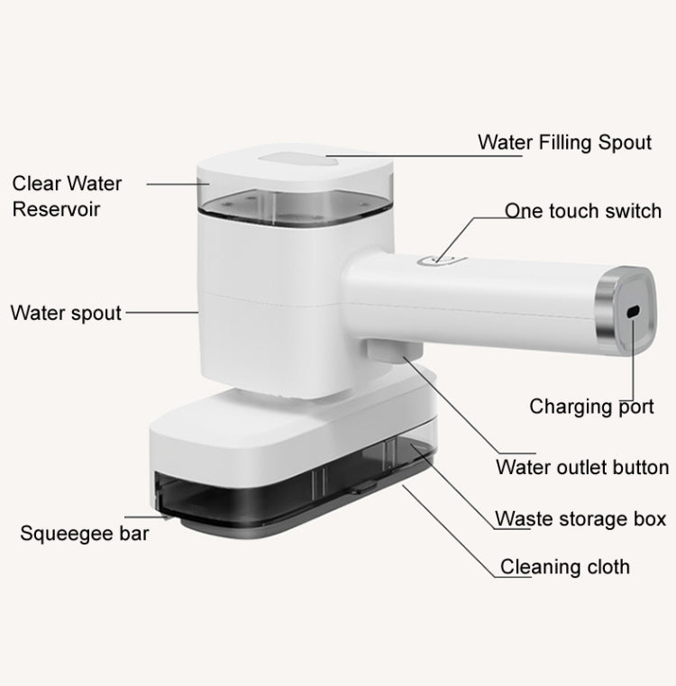 12W Multi-functional Wireless Handheld Cleaner Window Scraping