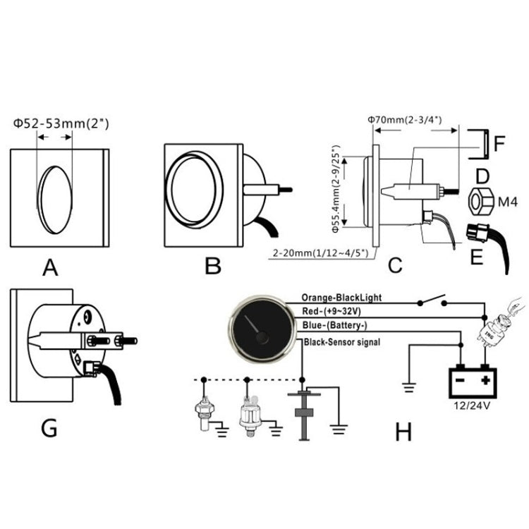 PMM2 DN52mm 12/24V 0-190Ohm Marine Balance Table Lift Table