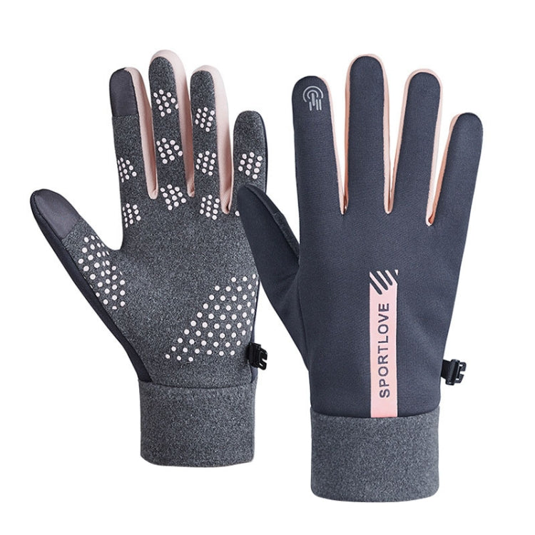 1 Pair Velvet and Thick Cycling Windproof and Cold Warm Gloves, Style: