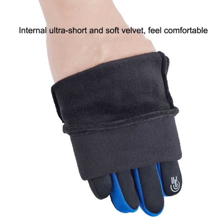 1 Pair Velvet and Thick Cycling Windproof and Cold Warm Gloves, Style: