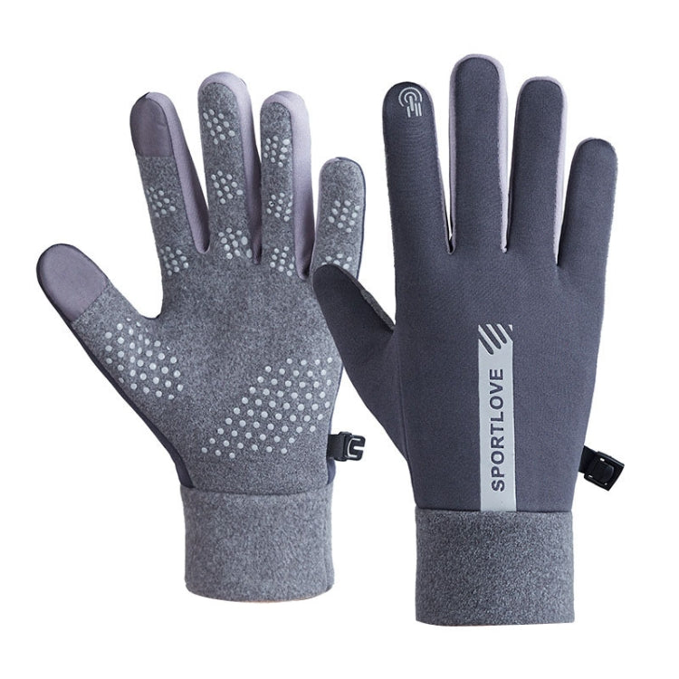 1 Pair Velvet and Thick Cycling Windproof and Cold Warm Gloves, Style: