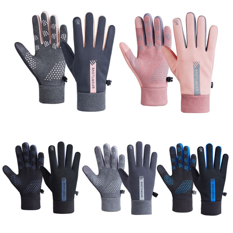 1 Pair Velvet and Thick Cycling Windproof and Cold Warm Gloves, Style: