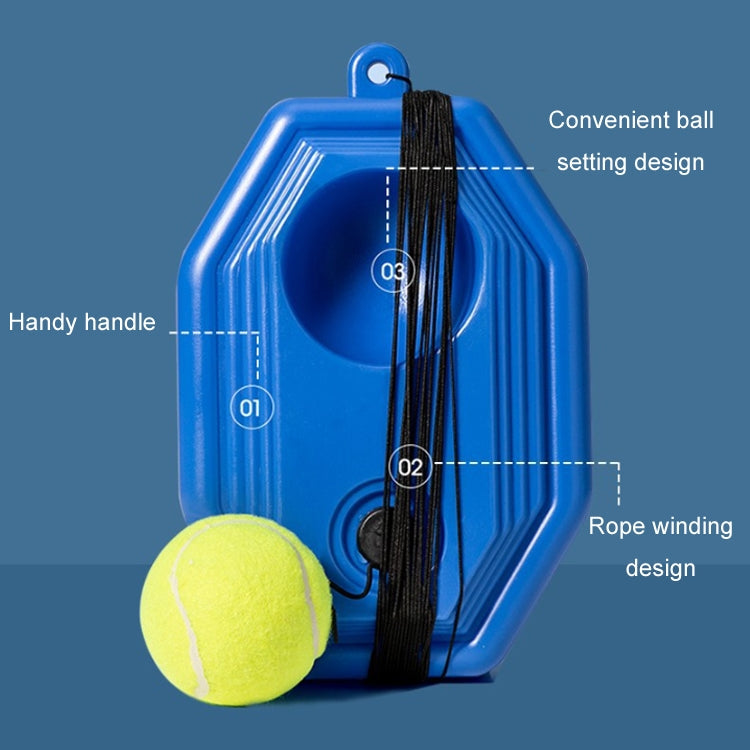 Tennis Racket Trainer Beginner Serve Rebound Tennis Racket Set Double(Racketx2+Basex1+Tennisx1+Hand Rubberx1)