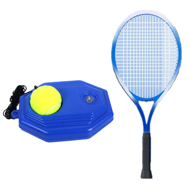 Tennis Racket Trainer Beginner Serve Rebound Tennis Racket Set Double(Racketx2+Basex1+Tennisx1+Hand Rubberx1)