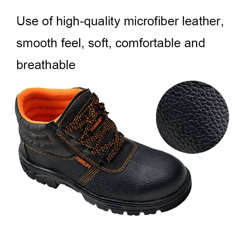 215 Microfiber Leather Anti-puncture Wear-resistant Work Shoes Smash-proof Oil-resistant Safety Shoes, Spec: Reluova