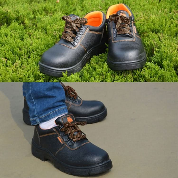 215 Microfiber Leather Anti-puncture Wear-resistant Work Shoes Smash-proof Oil-resistant Safety Shoes, Spec: Reluova