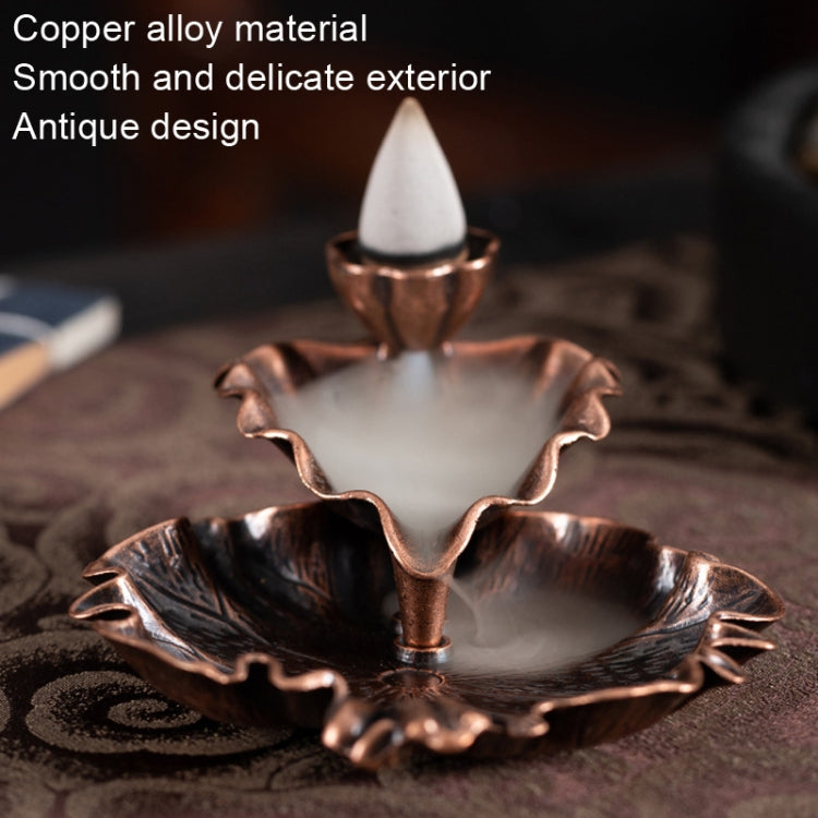 Alloy Lotus Leaf Inverted Incense Burner Antique Indoor Incense Burner My Store