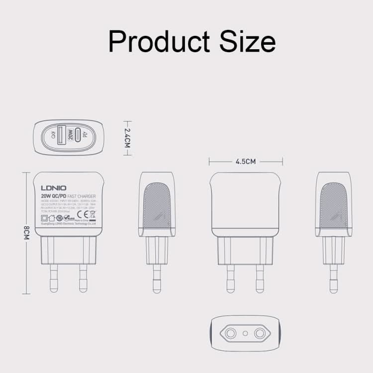 LDNIO A2316C 20W PD+QC 3.0 Phone USB Multi-hole Fast Charger My Store