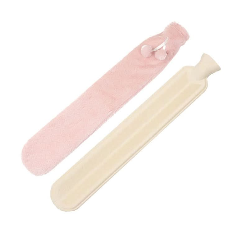 2L Long-strip Multifunctional Water-filled Rubber Hot Water Bags, Spec: Pink Plush-Reluova