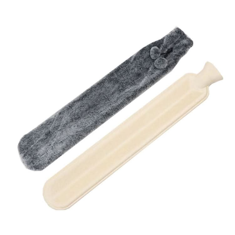 2L Long-strip Multifunctional Water-filled Rubber Hot Water Bags, Spec: Faded Black-Reluova