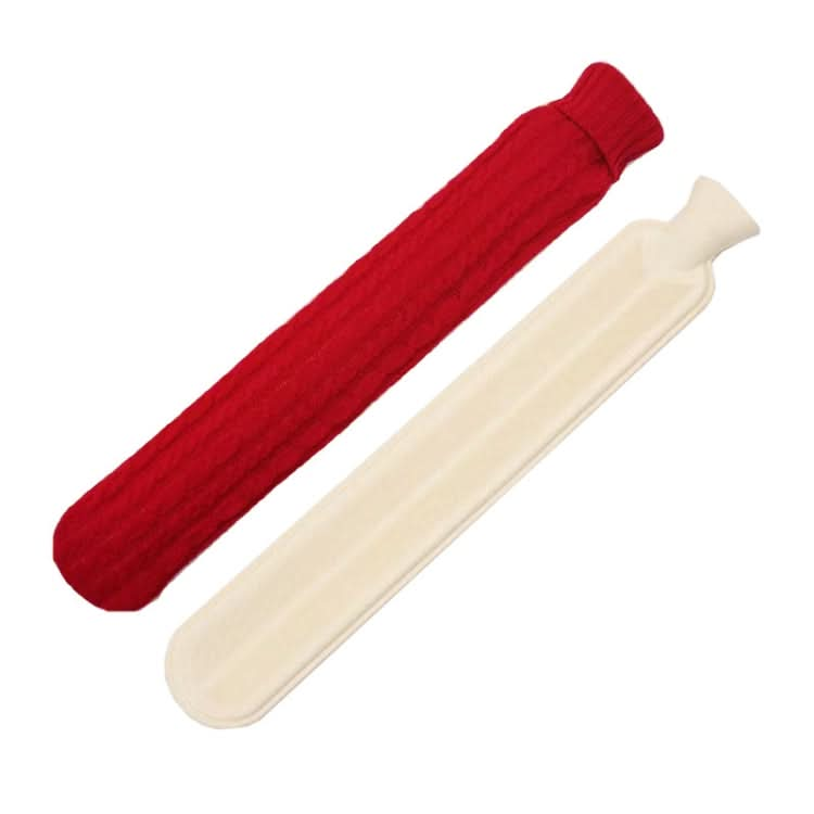 2L Long-strip Multifunctional Water-filled Rubber Hot Water Bags, Spec: Christmas Red Twist-Reluova