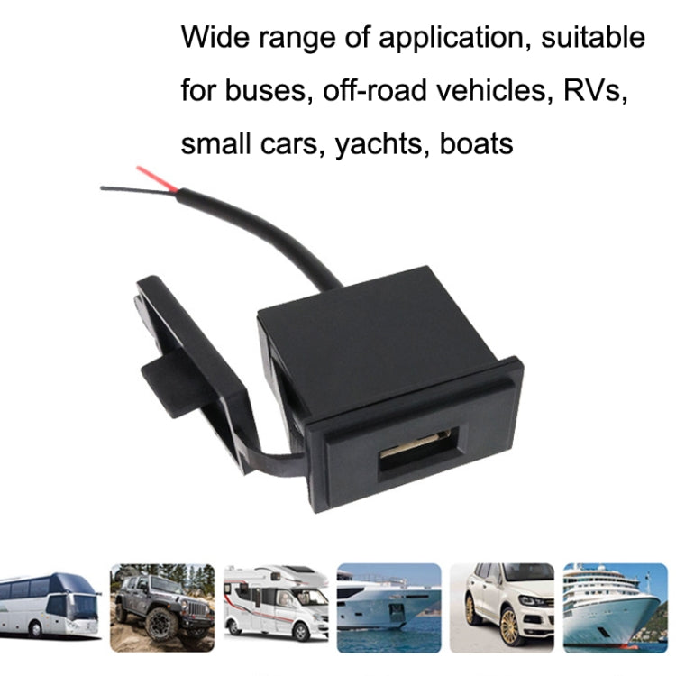 2PCS 2.4 A Motor Boat Trailer Car Modified Square Single USB Car Charger-Reluova