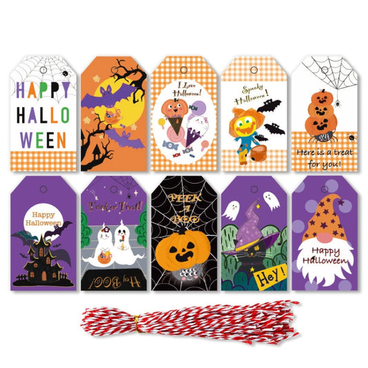 2 Sets Halloween Hangtag Gift Bag Candy Box Decorative Hangtag,Spec:-Reluova